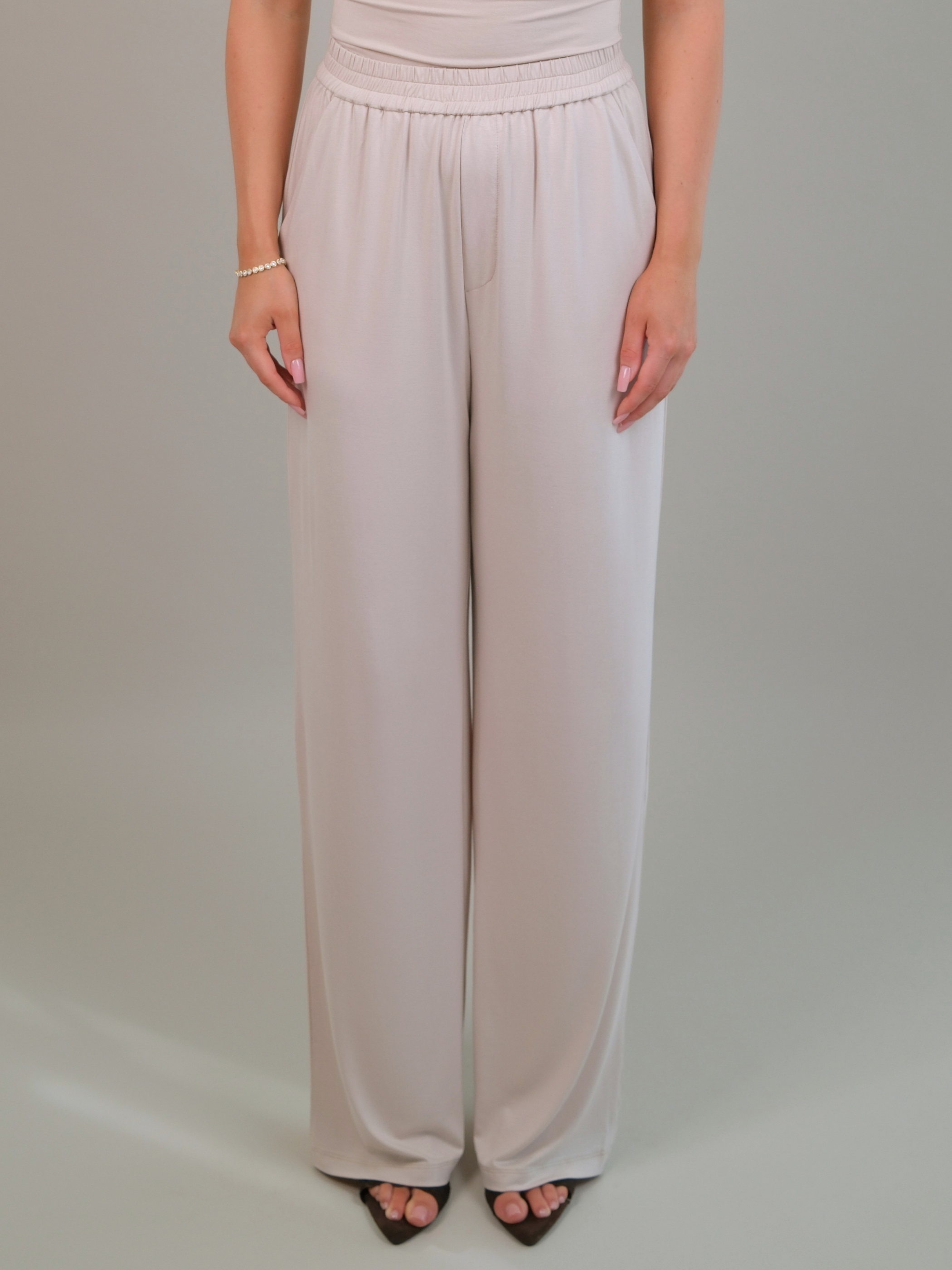 Olivia Blush Relaxed Jersey Trousers