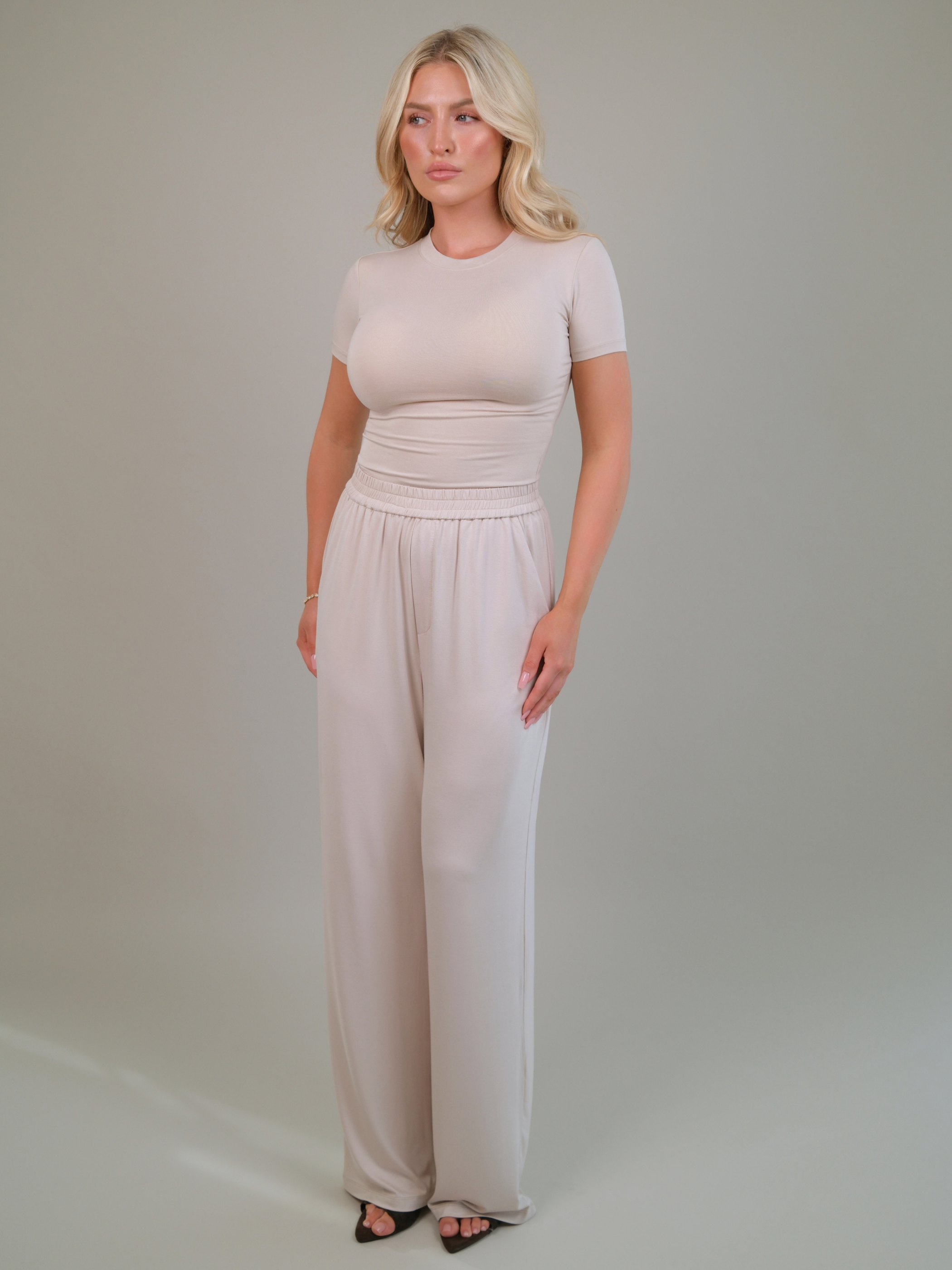 Chloe Blush Slim Fit Jersey T-Shirt
