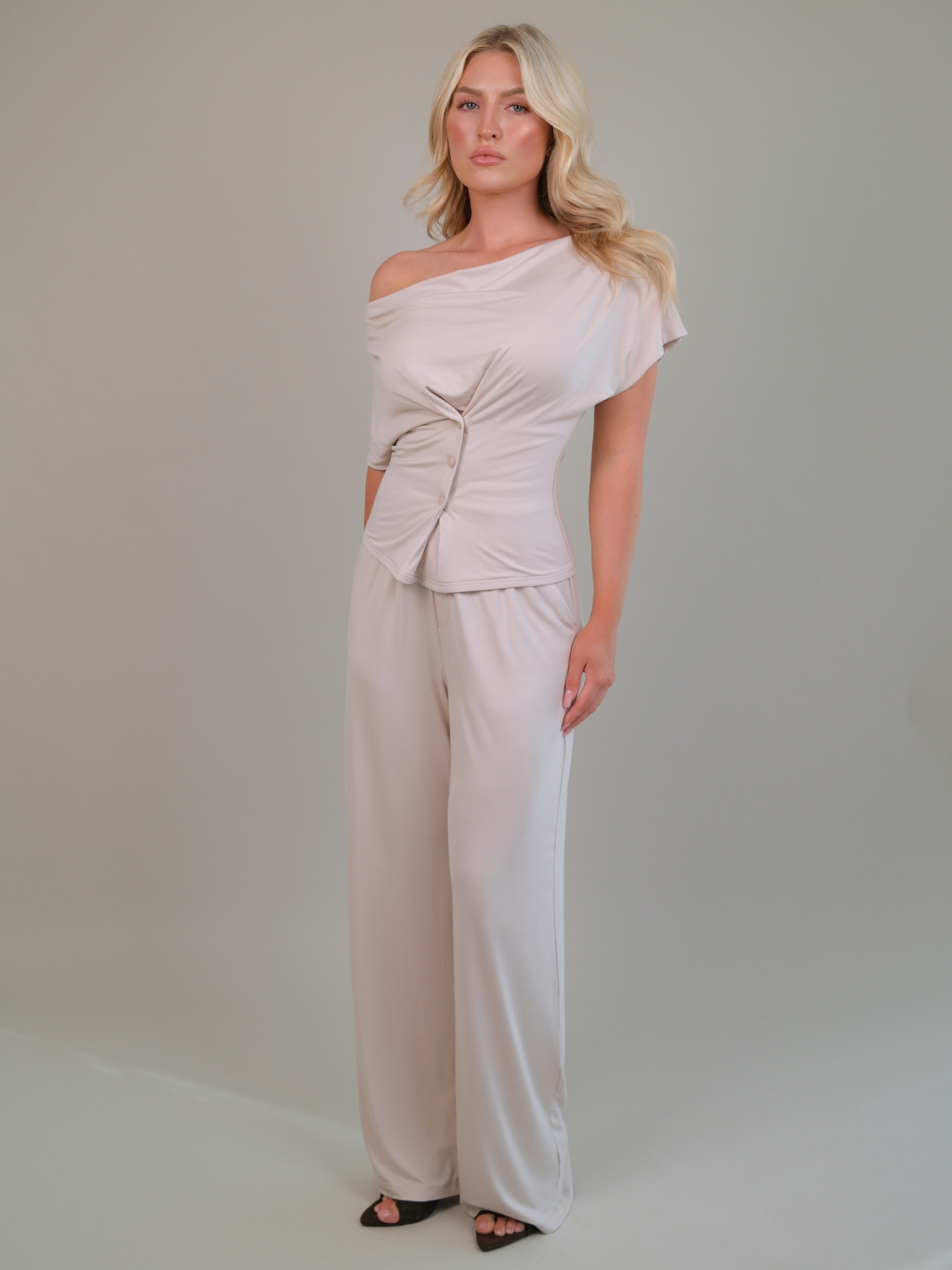 Olivia Blush Relaxed Jersey Trousers